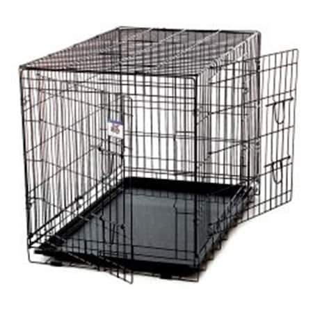Pet Lodge WCXLG 42 x 27 x 30 in. Extra Large Black Double Door Wire Pet Crate 2308-XL